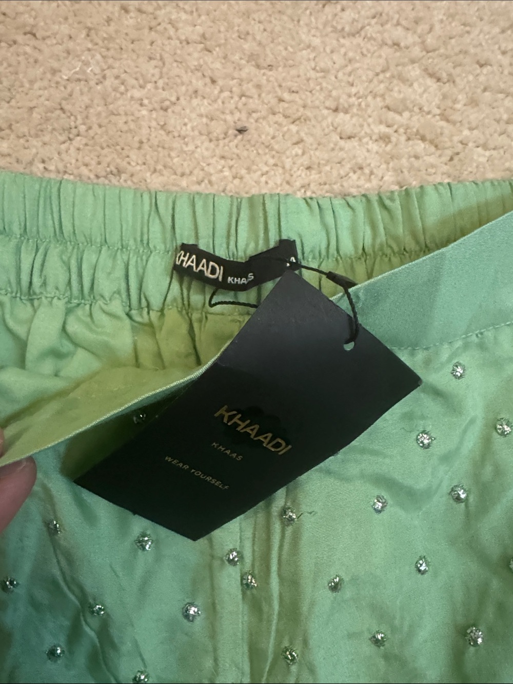 Khaadi Khaas mukaish work gorgeous pastel colors embellished dress. Size 14 - Picture 11 of 16